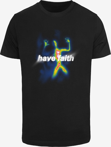 T-Shirt 'Have Faith' Mister Tee en noir : devant