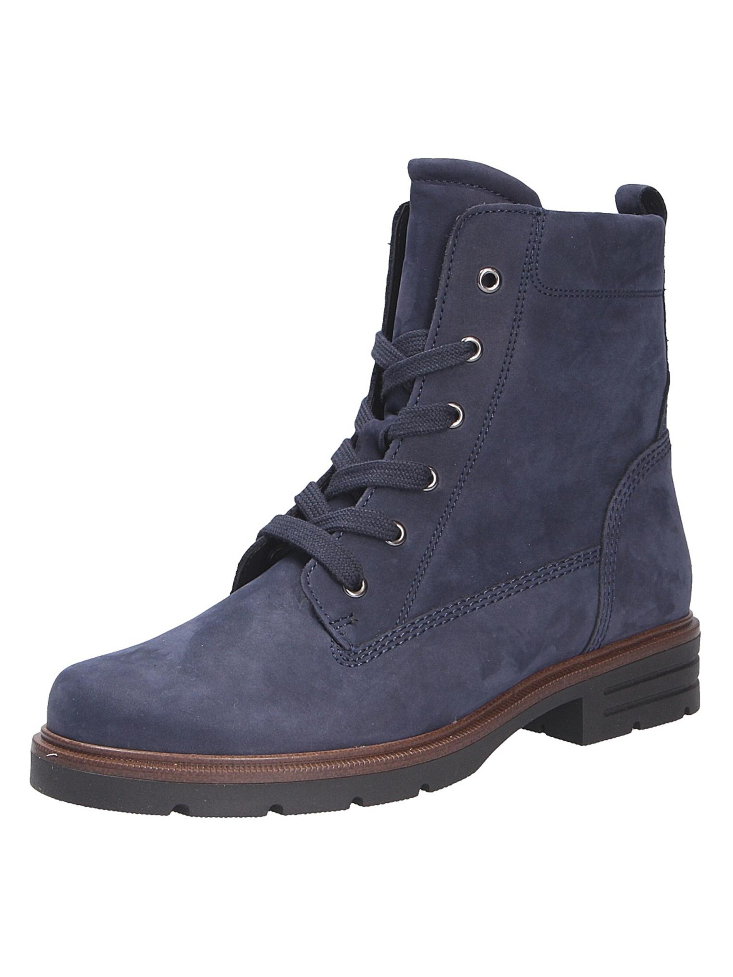 GABOR Lace-Up Boots in Blue: front