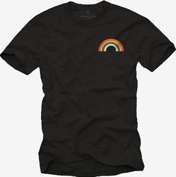 MAKAYA Shirt 'Rainbow' in Black: front