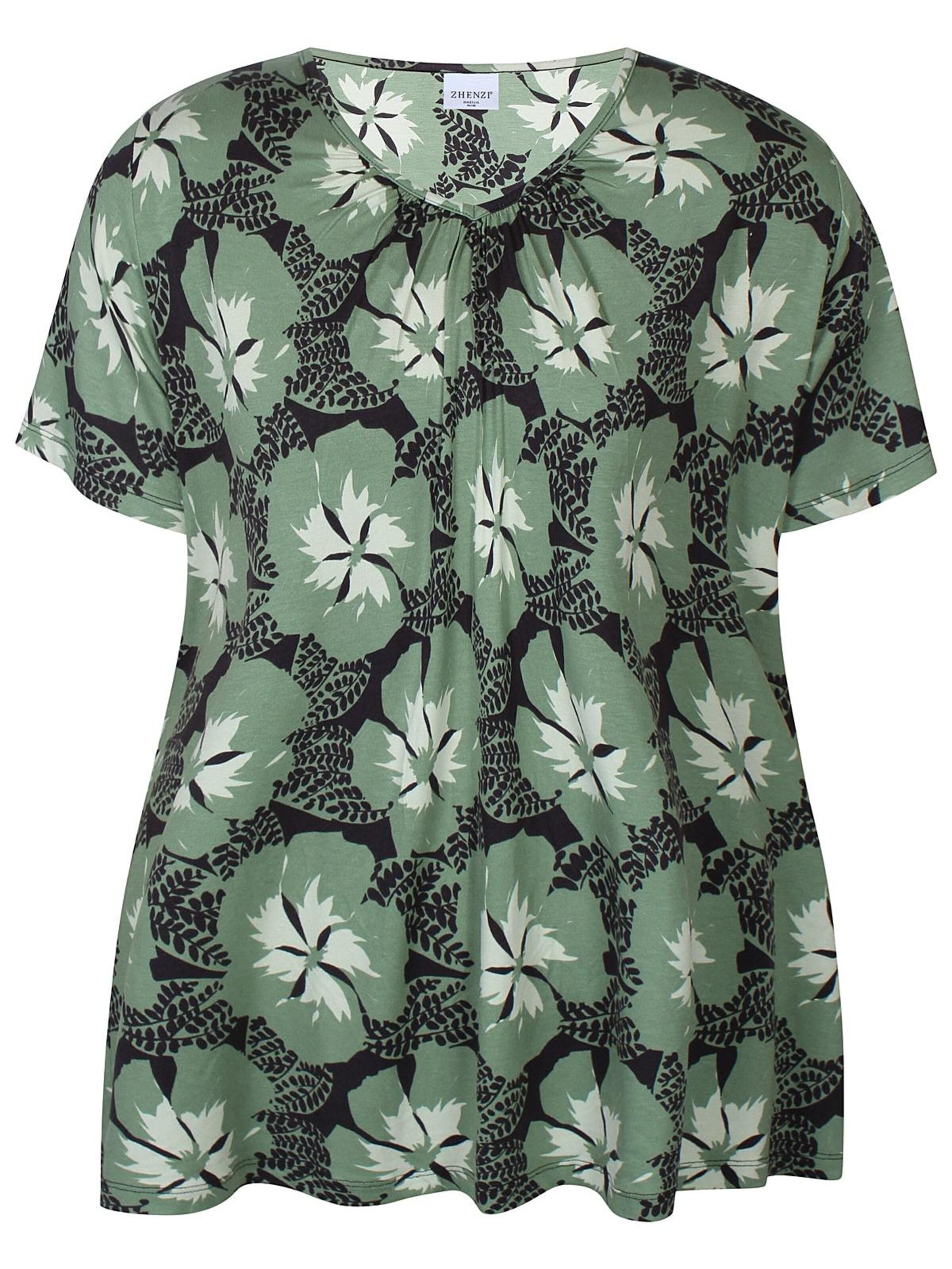 Zhenzi Blouse 'Cindy 1273' in Groen: voorkant