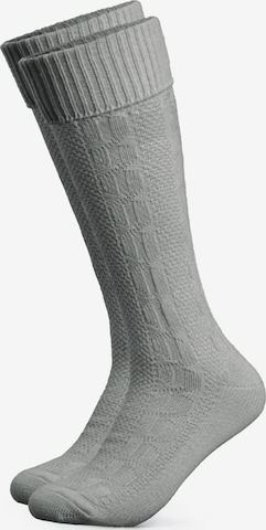 HerzSticht Trachtensocken 'Silberdistel' in Grau: Vorderseite