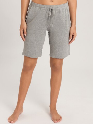 Hanro Pajama Pants ' Natural Elegance ' in Grey: front