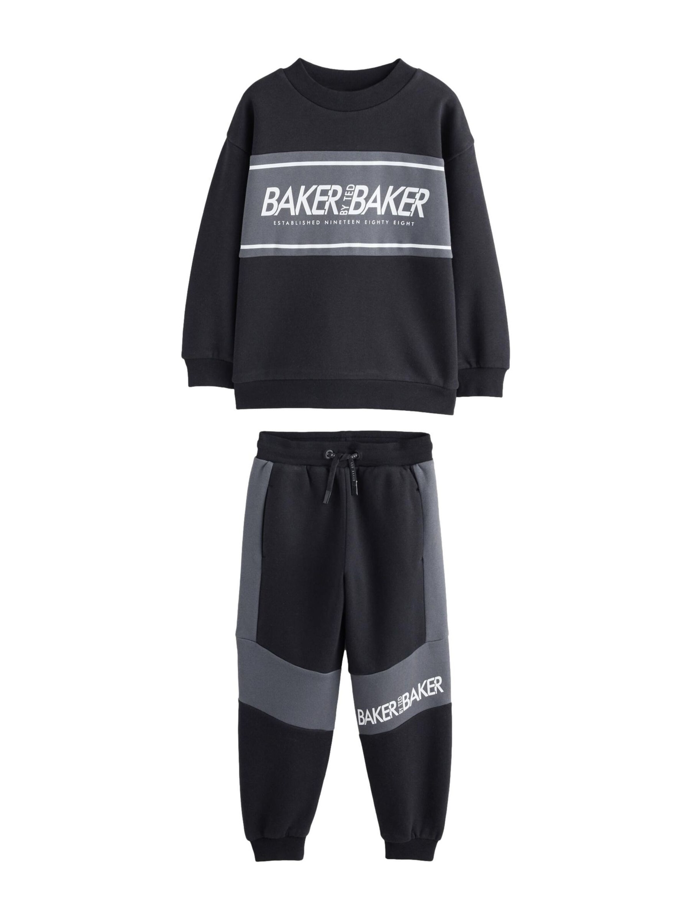 Baker by Ted Baker Joggingpak in Zwart: voorkant