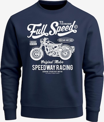 Neverless Sweatshirt 'Full Speed' in Blau: Vorderseite