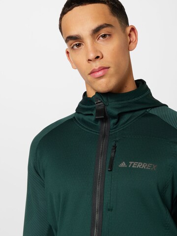 ADIDAS TERREX Athletic Fleece Jacket 'Tech Flooce' in Green