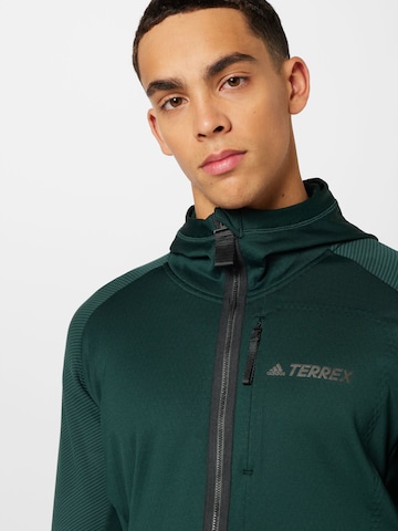 ADIDAS TERREX Athletic Fleece Jacket 'Tech Flooce' in Green
