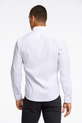 Lindbergh Slim fit Business Shirt 'Superflex' in White