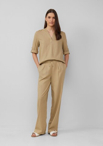 s.Oliver Wide leg Chino trousers in Brown: front