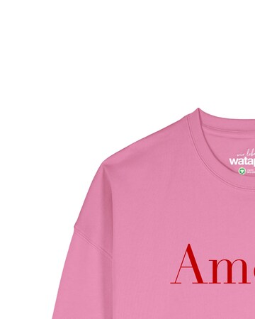Watapparel Sweatshirt 'Amore ' in Pink