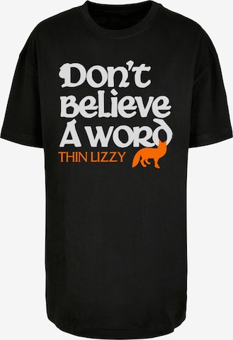Merchcode Shirt 'Thin Lizzy - Dont Believe A Word Fox' in Zwart: voorkant