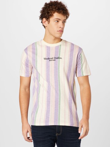 Cotton On - Camisa 'DOWNTOWN' em roxo: frente