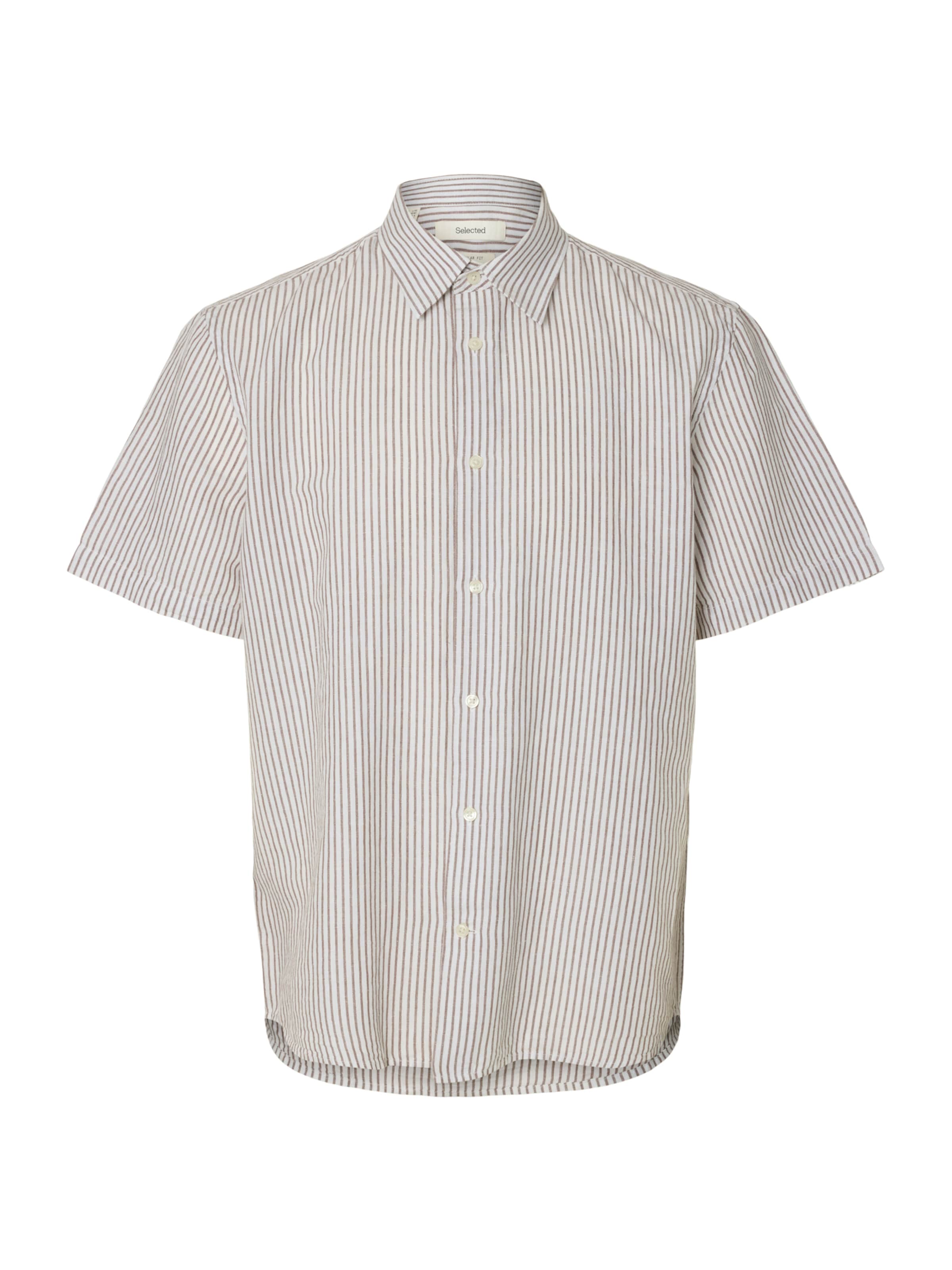 Coupe regular Chemise 'SLHCLAY' SELECTED en blanc : devant