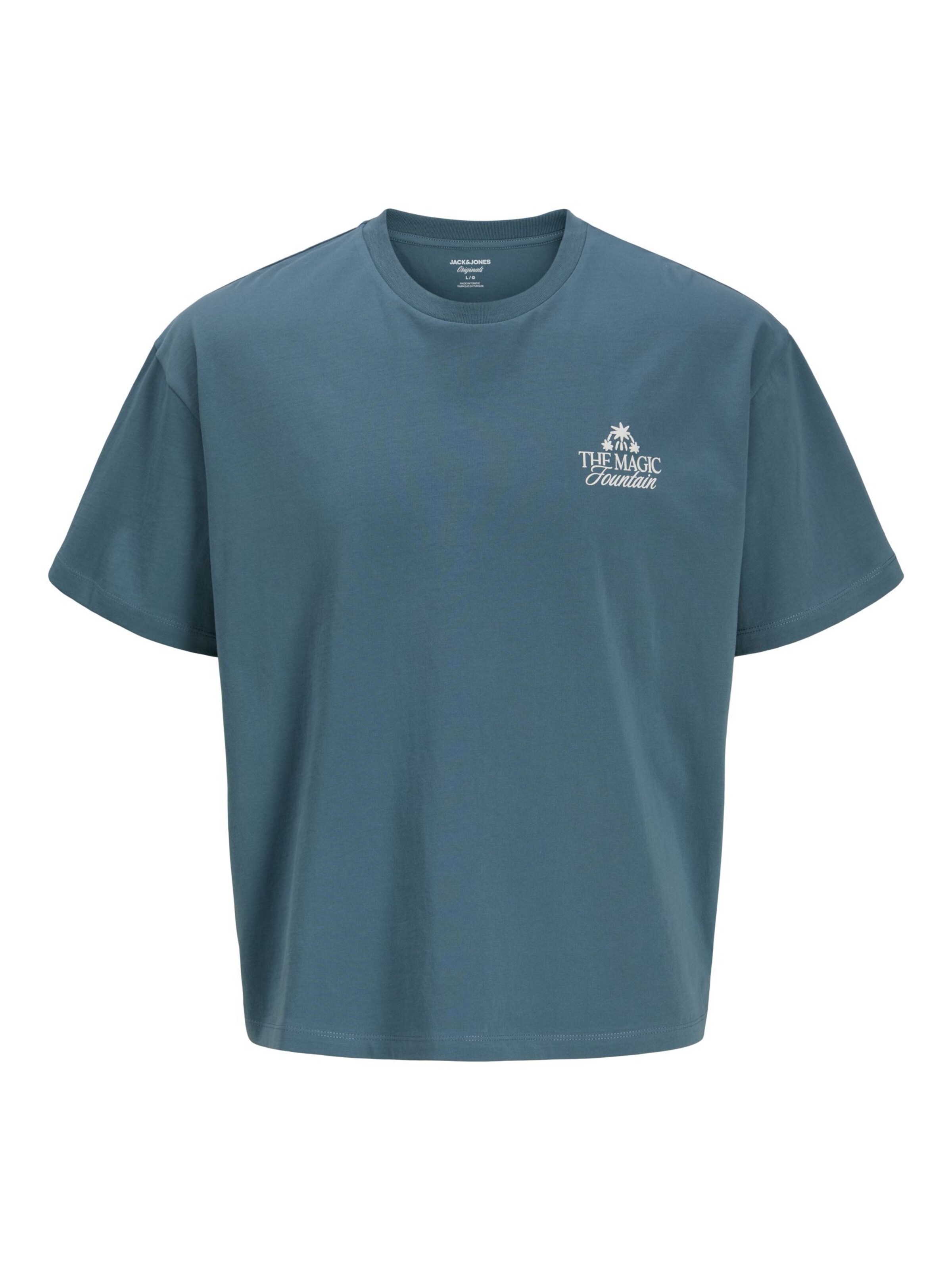 JACK & JONES T-Shirt in L in saphir / weiß, Produktansicht