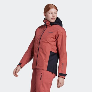 ADIDAS TERREX Skinny Outdoor Jacket 'Paclite' in Red: front