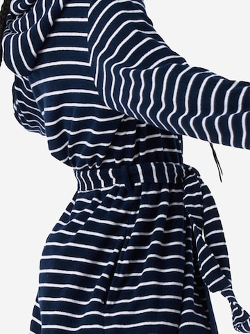 SCHIESSER Bademantel lang 'Feather Terry' in Blau