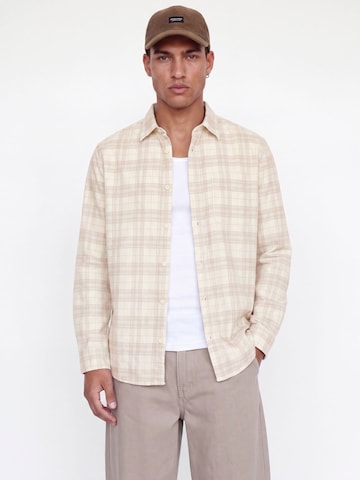 JACK & JONES Regular Fit Hemd in Beige: Vorderseite