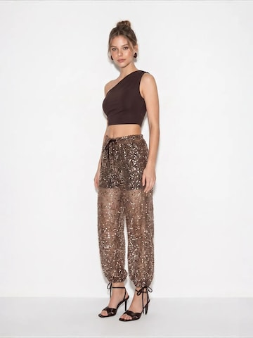 Pantalon 'Hose' Bianco Lucci en marron : devant