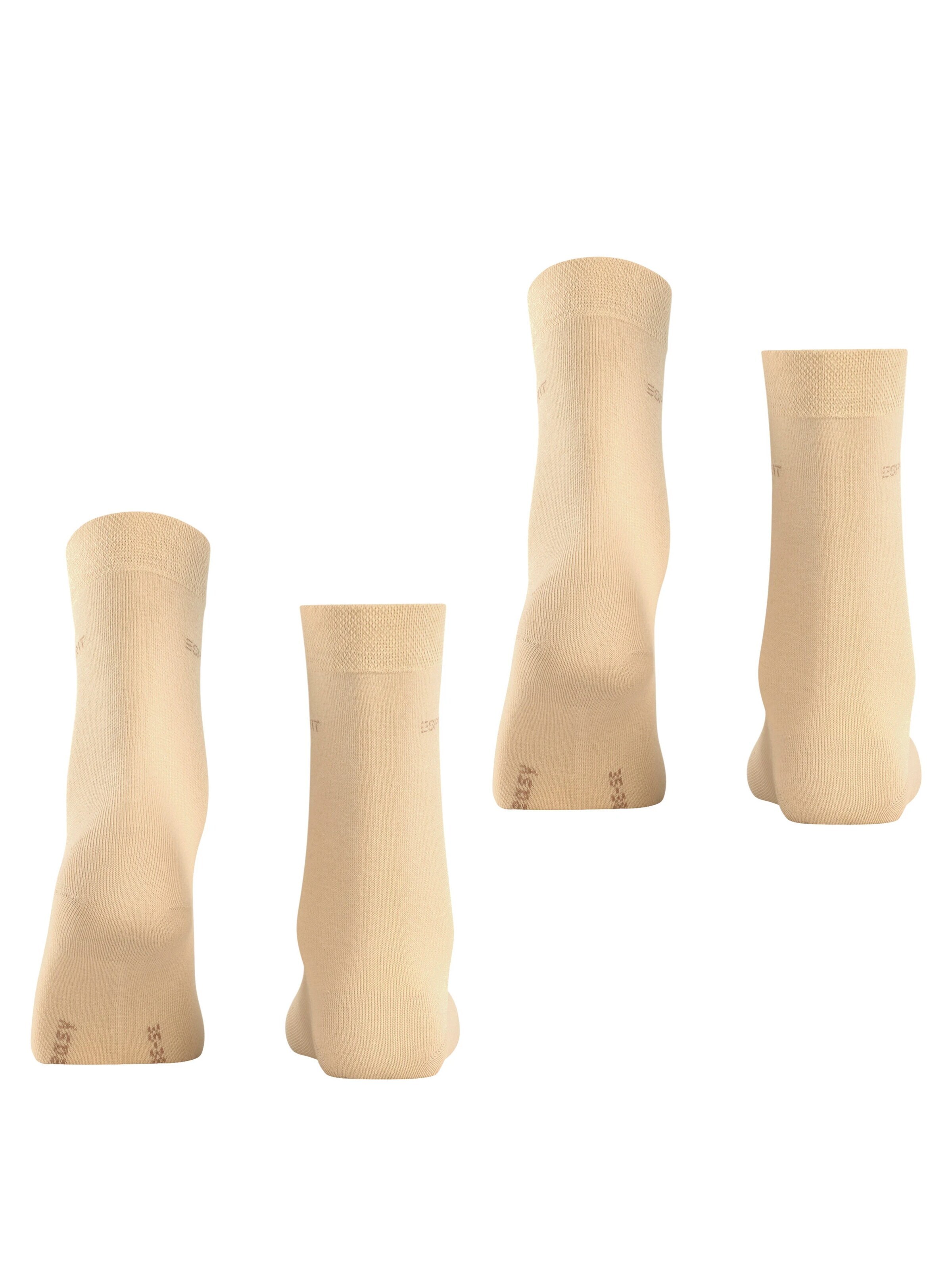 ESPRIT Socks 'Basic Easy 2-Pack' in Beige