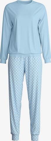 CALIDA Pyjama 'Cotton Special' in Blauw: voorkant
