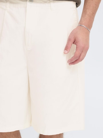 Casual Friday Loosefit Leinenmix-Shorts ' CFValore Wide Fit ' in Weiß