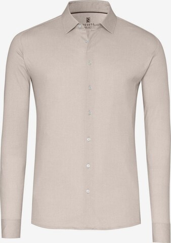 Chemise DESOTO en beige : devant