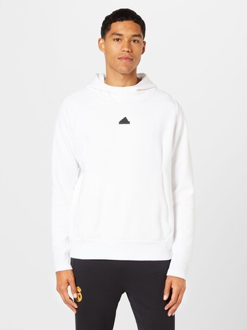 ADIDAS SPORTSWEAR Athletic Sweatshirt 'New Z.N.E. Premium' in White: front
