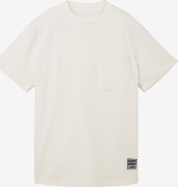 T-Shirt TOM TAILOR en blanc : devant