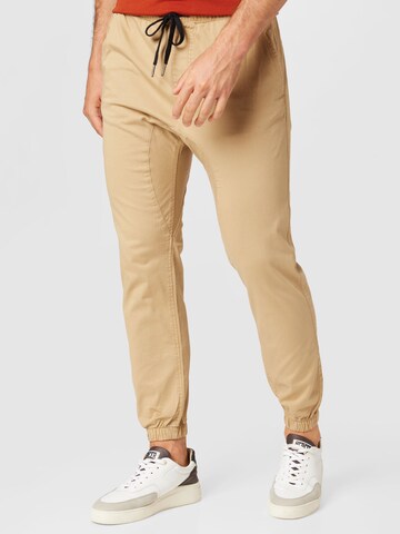 Cotton On Tapered Broek 'Drake' in Beige: voorkant