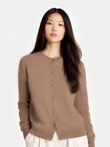 GOBI Cashmere Knit cardigan 'Essential' in Grey: front