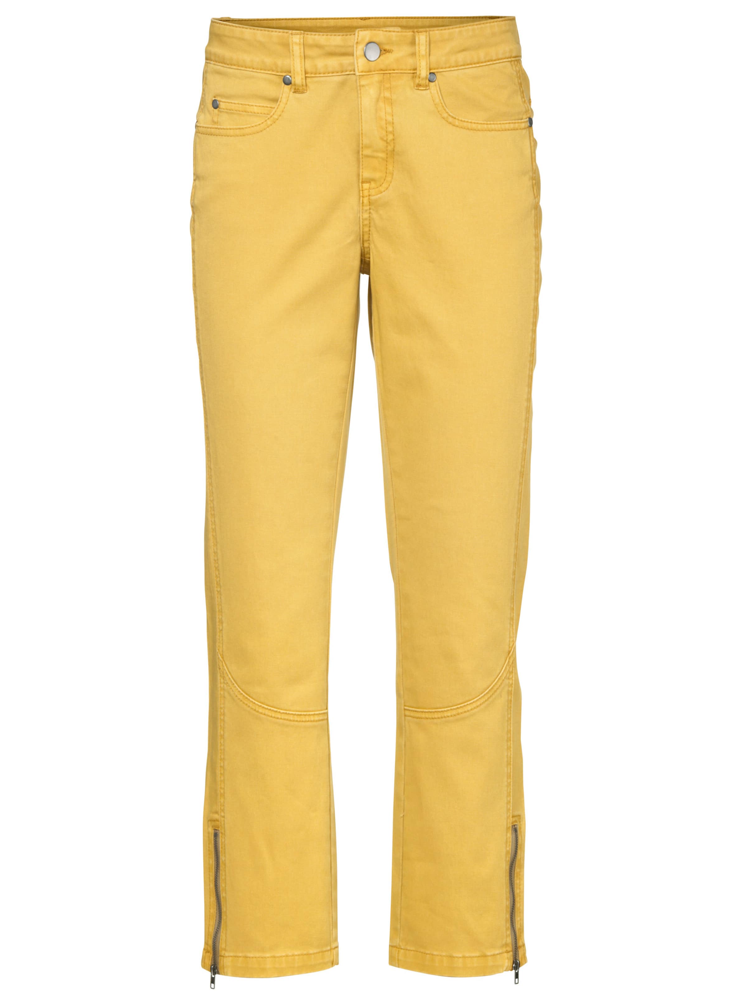 heine Slimfit Spodnie w kolorze żółty: przód