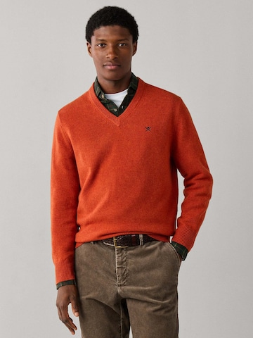 Pullover di Hackett London in arancione: frontale
