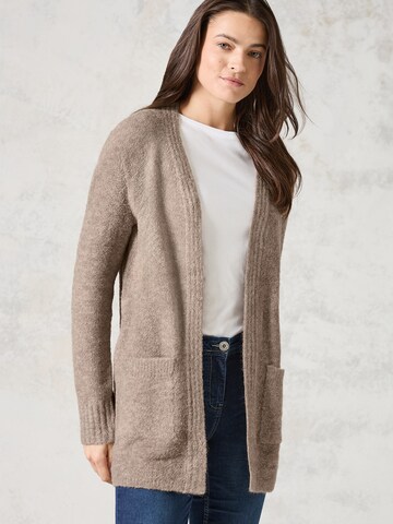 CECIL Knit Cardigan in Brown: front
