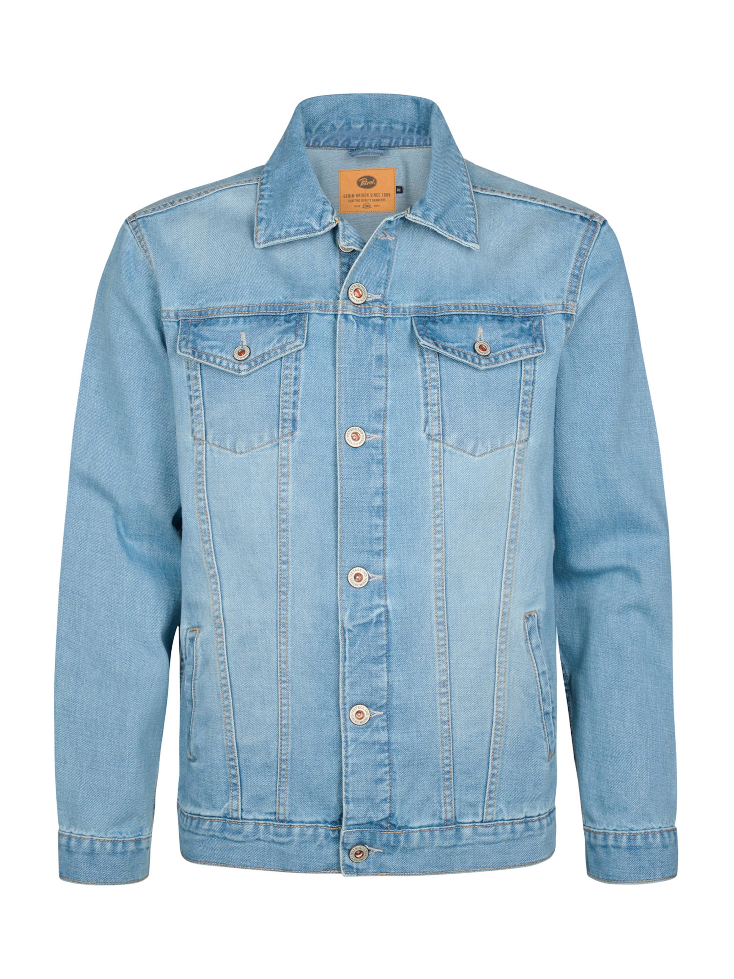 Petrol Industries - Casaco meia-estação em azul: frente