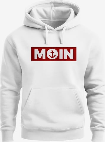 Neverless Sweatshirt 'Moin Anker' in White: front