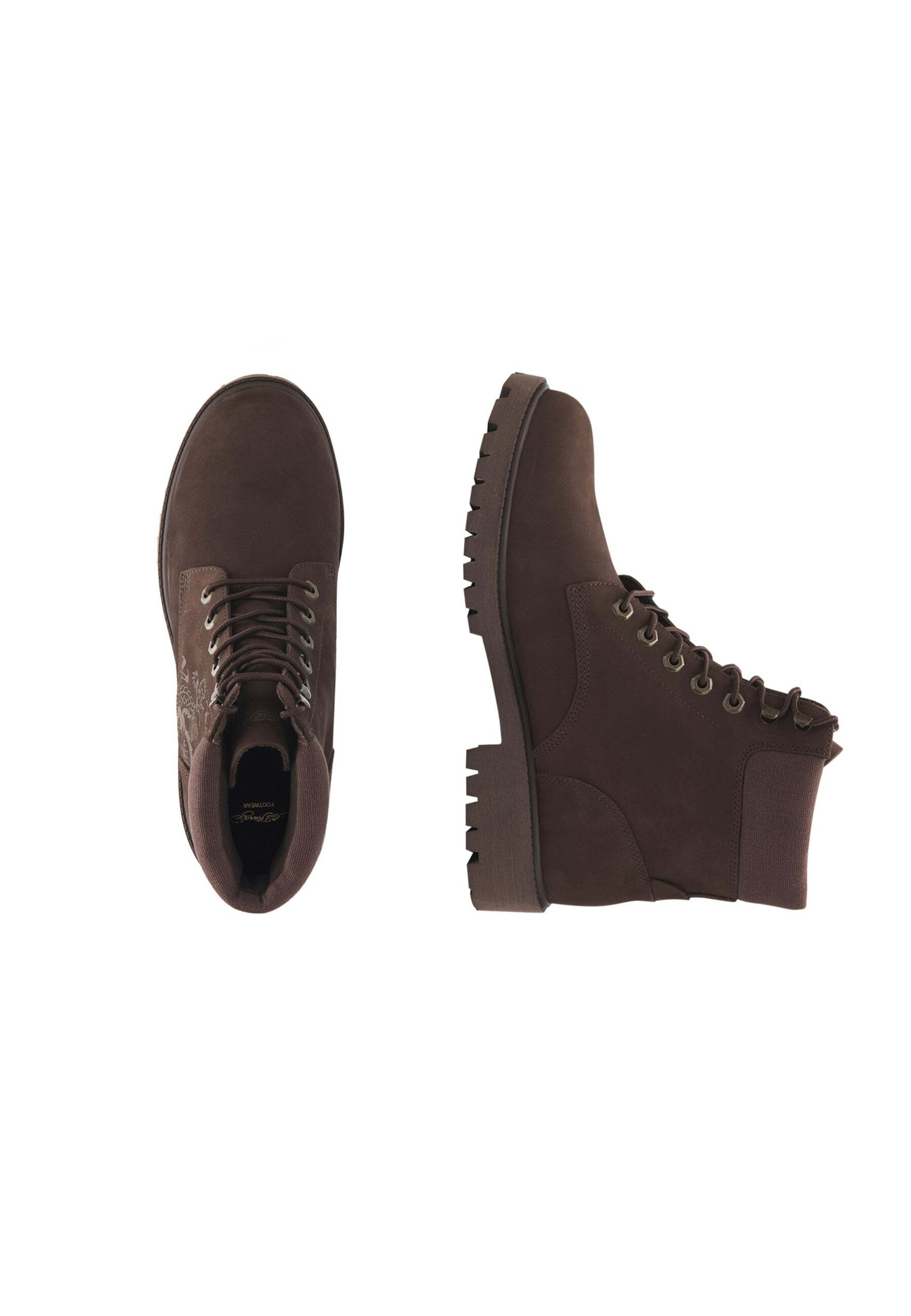 Boots stringati di Ed Hardy in marrone: superiore