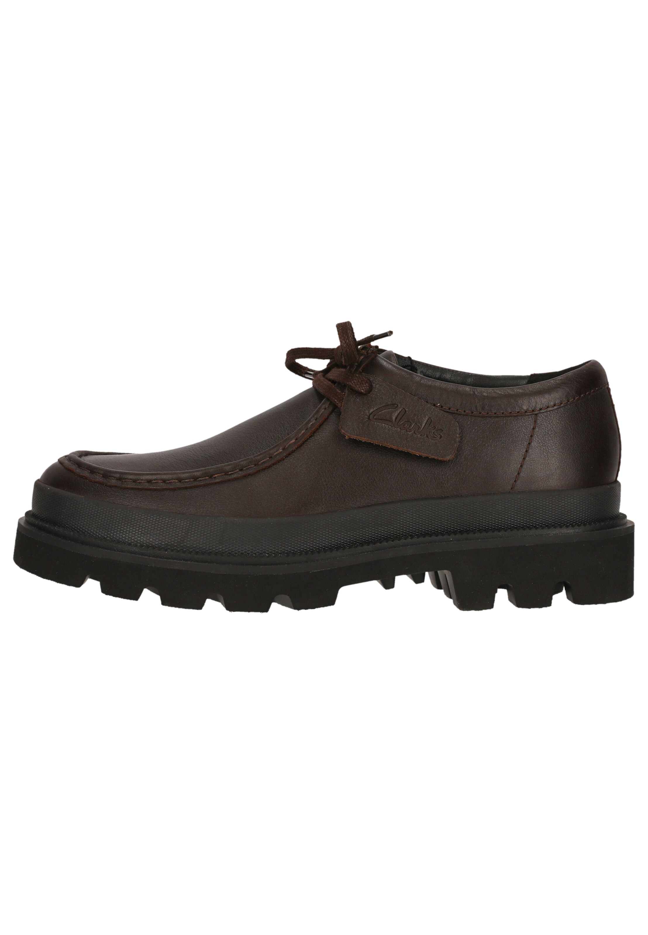 CLARKS Veterschoen 'Badell Seam' in Bruin