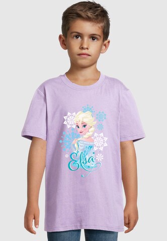 Maglietta 'Frozen - Elsa Snowflakes' di ABSOLUTE CULT in lilla: frontale