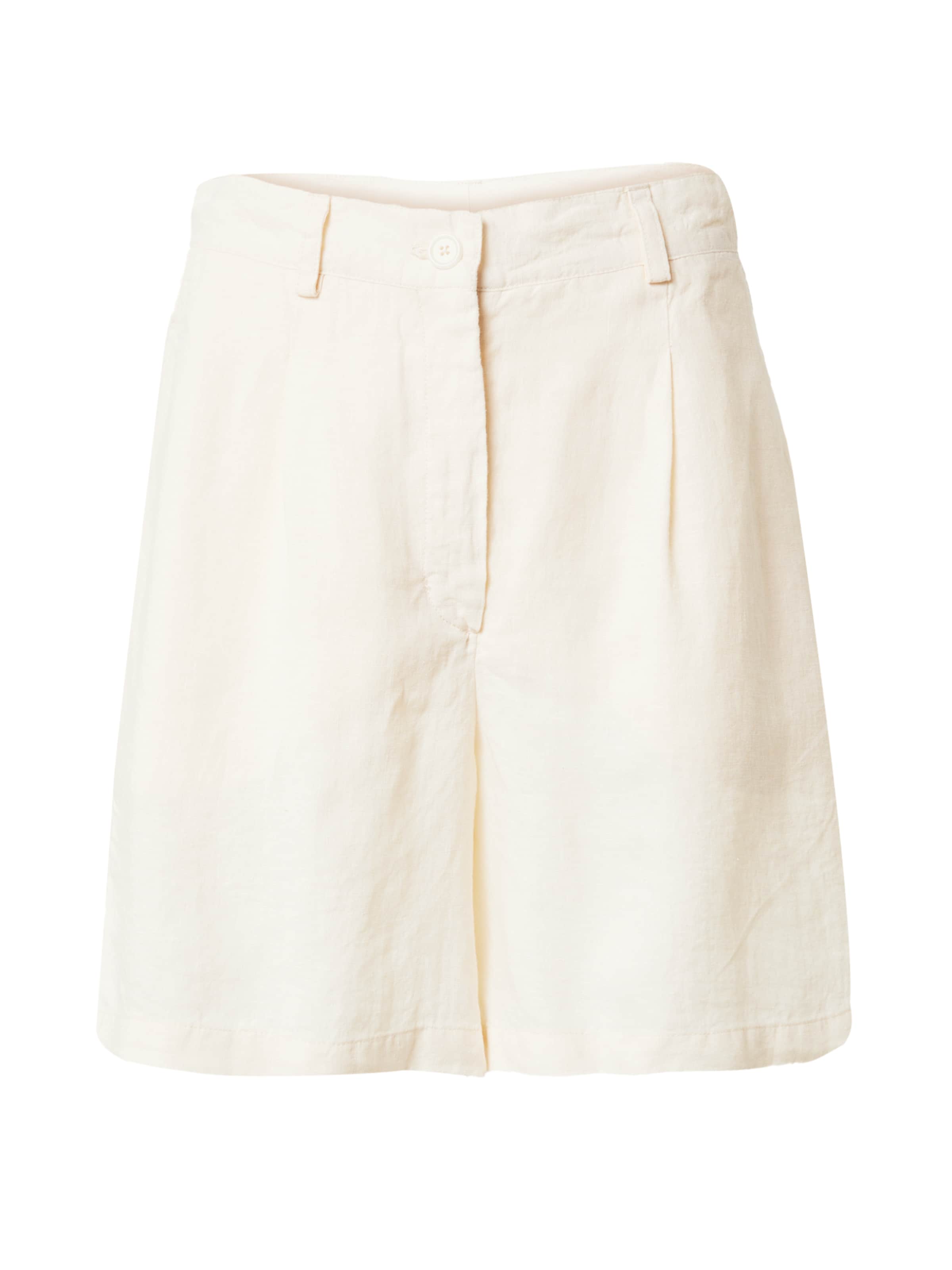 A LOT LESS Regular Pleat-Front Pants 'Milena' in Beige: front