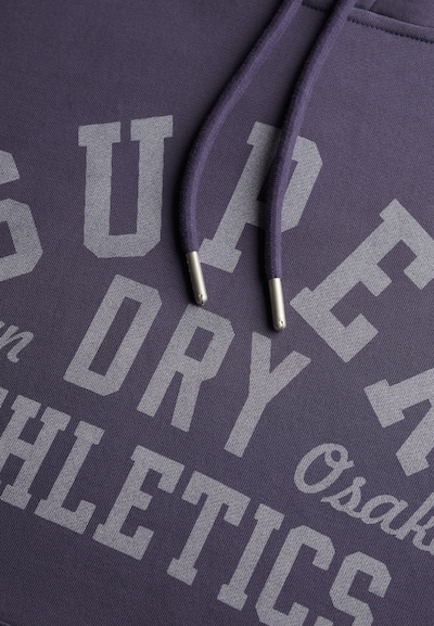 Superdry Sweat-shirt 'Athletic Essentials' en gris / blanc, Vue avec produit