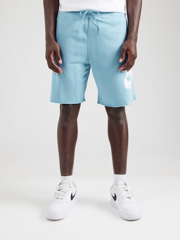 Nike Sportswear Loosefit Housut 'CLUB ALUMNI' värissä sininen: etupuoli