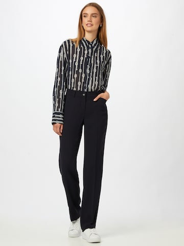 Regular Pantalon à plis GERRY WEBER en bleu