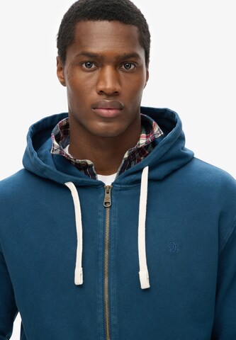 Superdry Sweat jacket 'Essential' in Blue