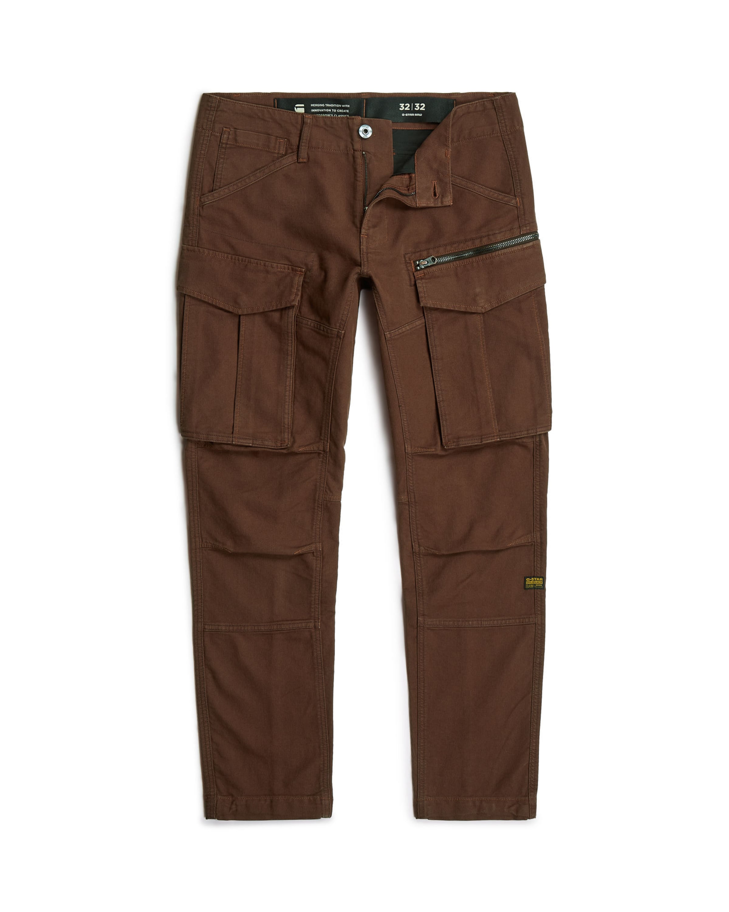 G-STAR Tapered Cargobroek in Bruin: voorkant