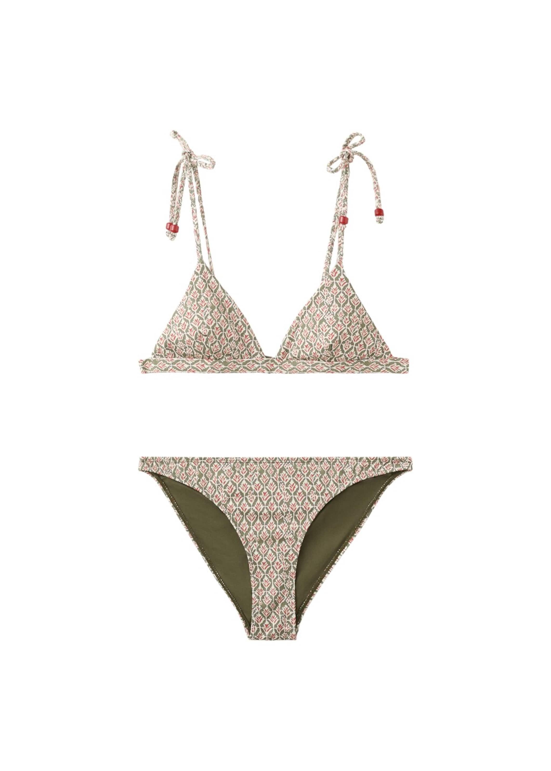 MANGO TEEN Triangle Bikini 'Leti' in Green: front
