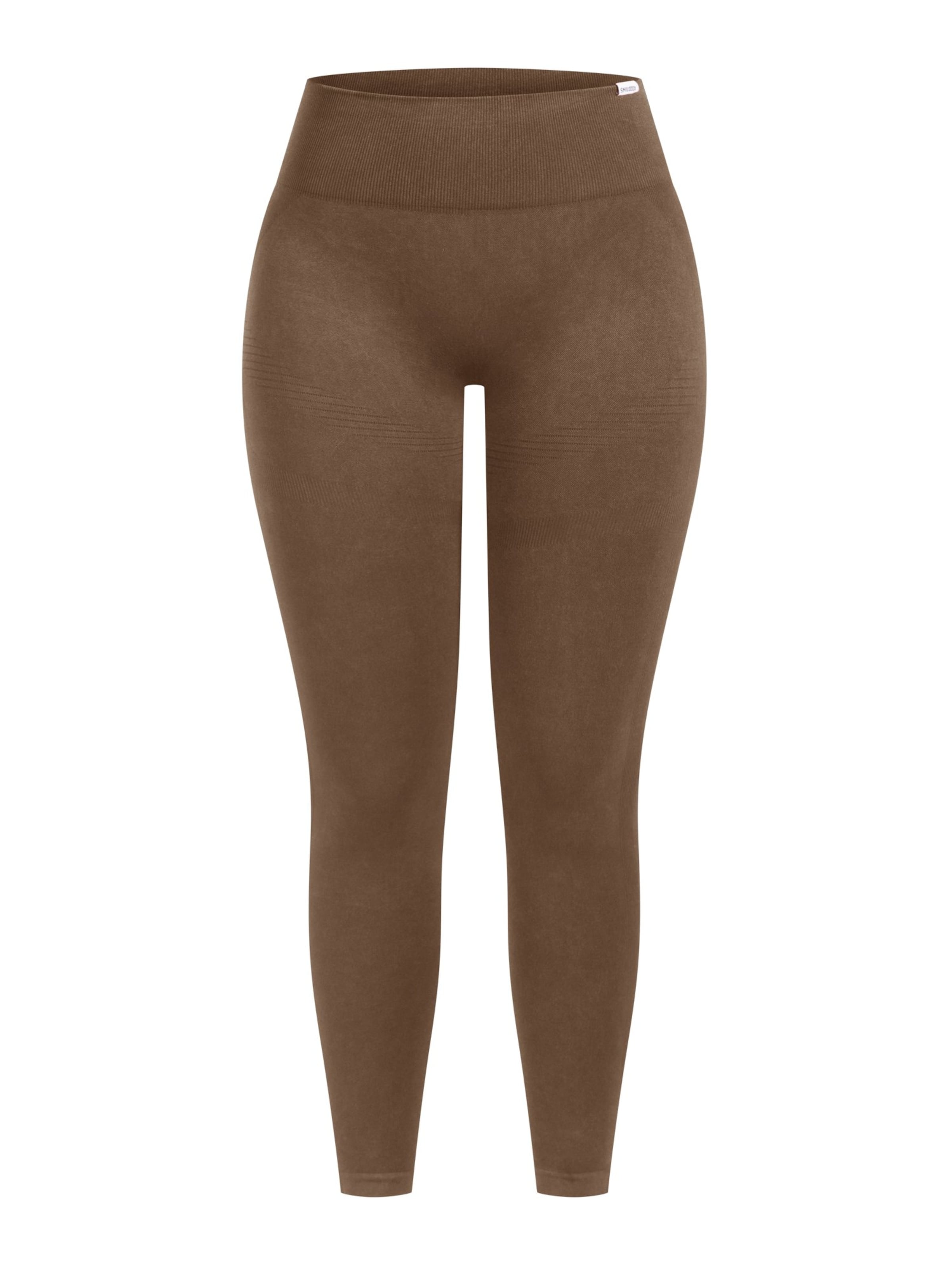 Smilodox Slimfit Leggings ' Yune ' in Bruin: voorkant