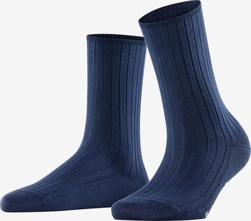 FALKE Socken 'Cotton Rib' in Blau: Vorderseite
