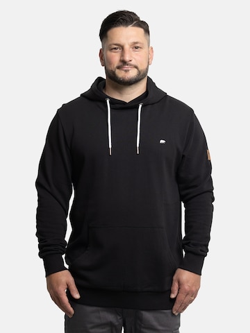 FORSBERG Sweatshirt 'Hoodie mit Logo auf Brust und Rücken' in Schwarz: Vorderseite