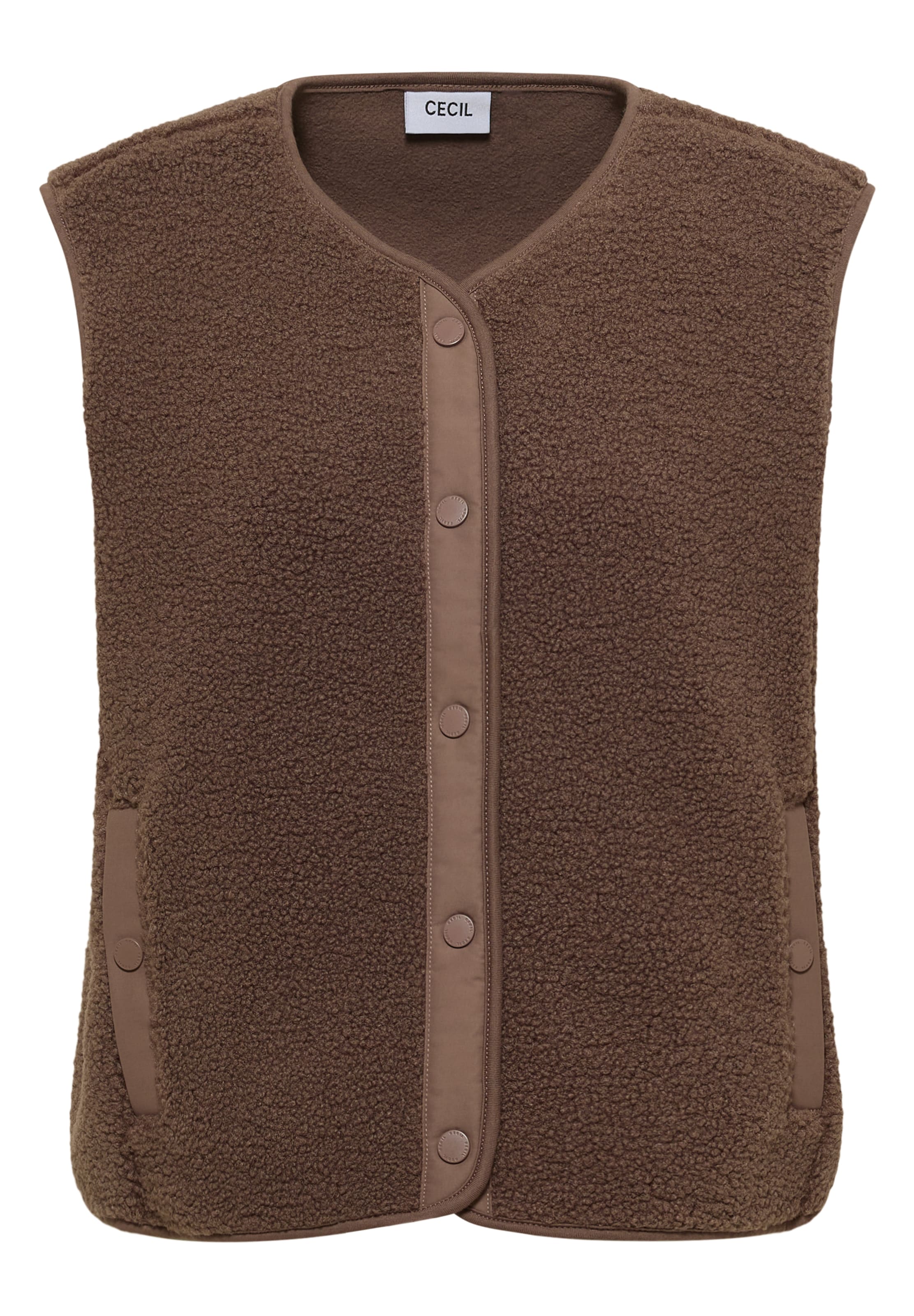CECIL Vest in Brown: front