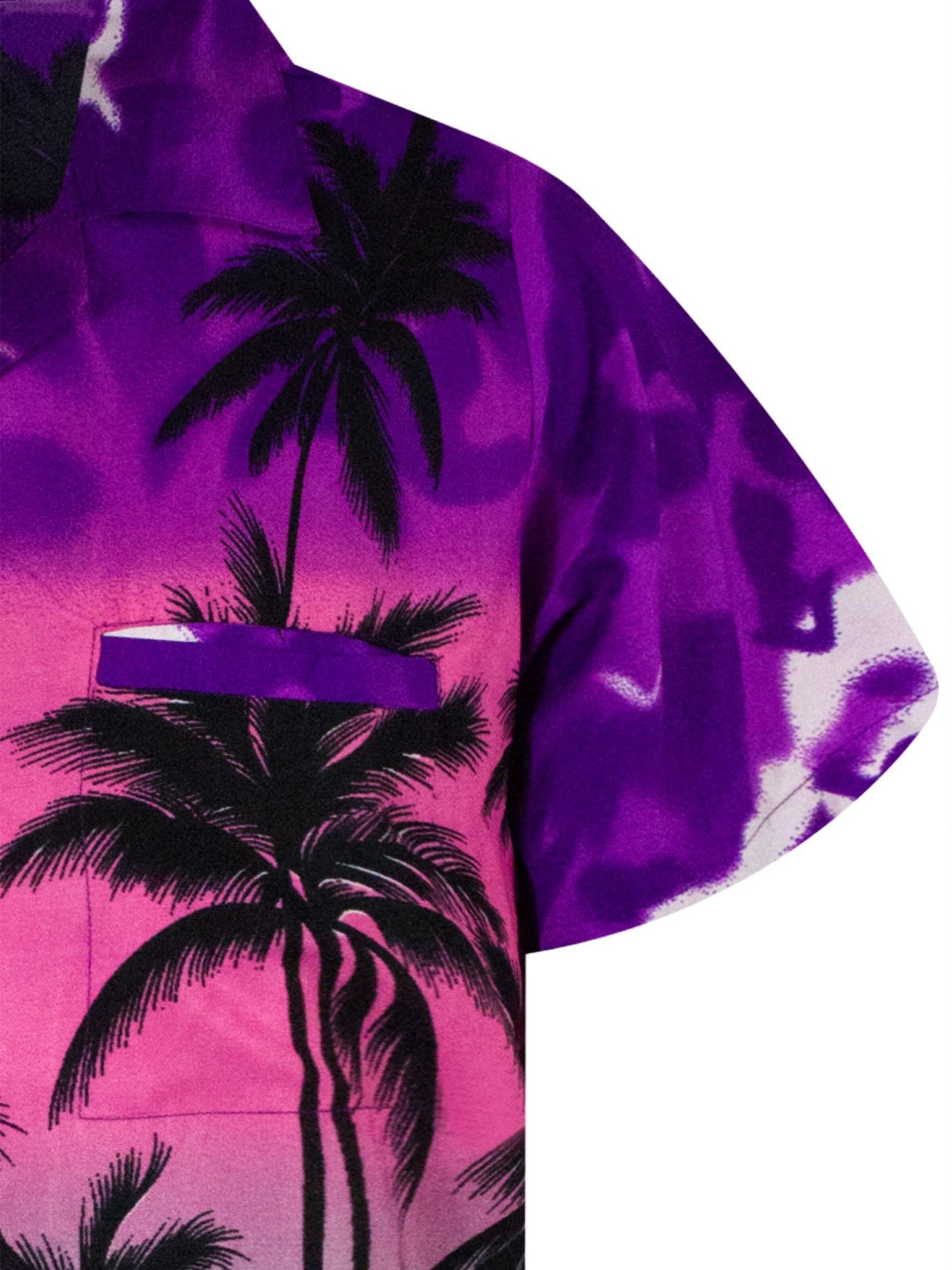 King Kameha Shirt 'Beach Eclectic'‌‌‌‌‌‌‌ in Lila