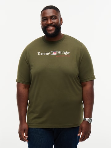 Maglietta di Tommy Hilfiger Big & Tall in verde: frontale